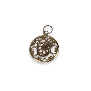 Gold Om Pendant Spiritual Yoga Jewelry